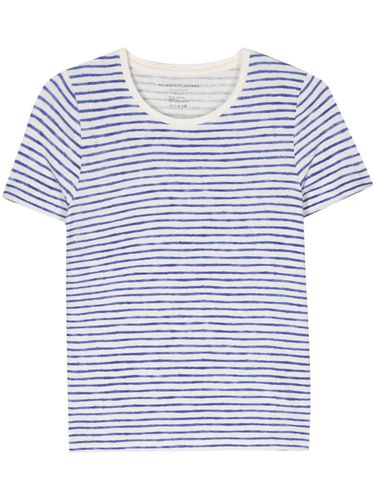 Striped Linen Blend T-shirt - Majestic - Modalova