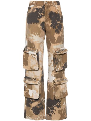 Camouflage Print Cargo Trousers - Blumarine - Modalova