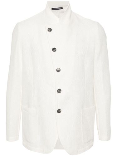Linen And Cotton Blend Jacket - Emporio Armani - Modalova