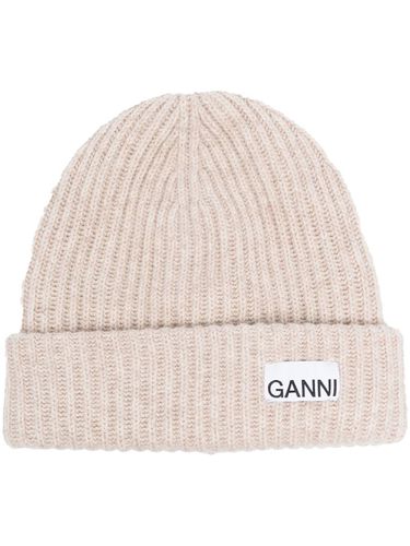 GANNI - Logo Wool Beanie - Ganni - Modalova