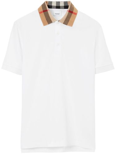 Check Collar Cotton Polo Shirt - Burberry - Modalova