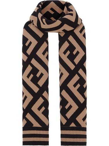 FENDI - Ff Wool Blend Scarf - Fendi - Modalova