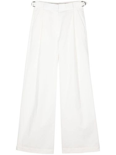 Wide Leg Cotton Trousers - Emporio Armani - Modalova