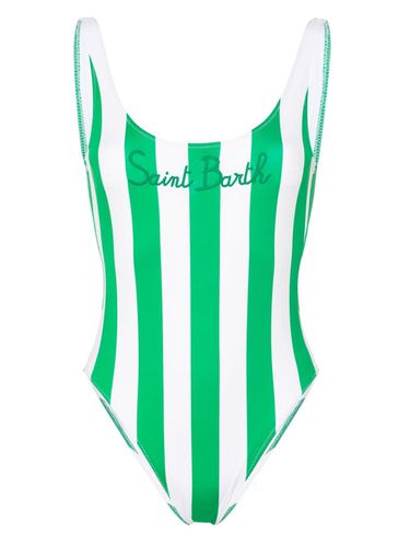 Logo Striped One-piece Swimsuit - Mc2 Saint Barth - Modalova