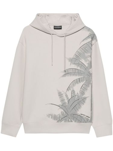 EMPORIO ARMANI - Logo Cotton Hoodie - Emporio Armani - Modalova