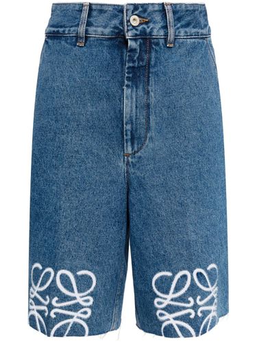 Anagram Denim Cotton Bermudas - Loewe - Modalova