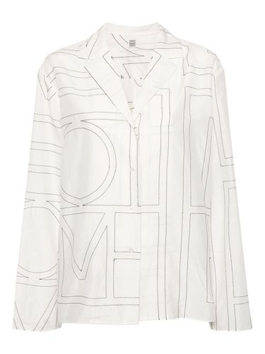 Monogram Cotton Blend Pajama Top - Toteme - Modalova