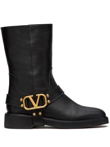 Vlogo Signature Leather Boots - Valentino Garavani - Modalova