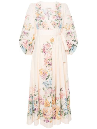 Floral Print Wrap Midi Dress - Zimmermann - Modalova
