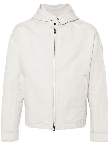 Cotton Hooded Blouson Jacket - Emporio Armani - Modalova