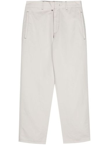 Cotton And Linen Blend Trousers - Emporio Armani - Modalova