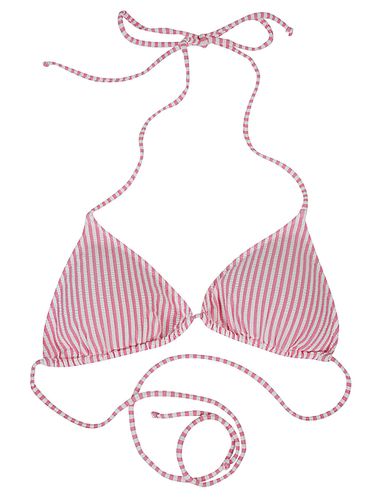 Striped Triangle Bikini Top - Mc2 Saint Barth - Modalova