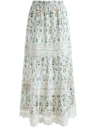 Flower Print Cotton Maxi Skirt - Alice+Olivia - Modalova