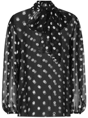 Dots Print Silk Shirt - Dolce & Gabbana - Modalova