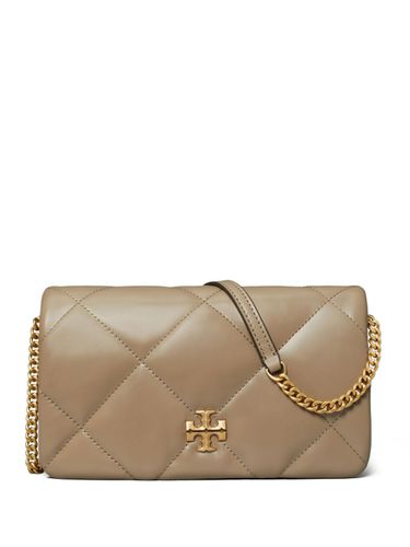 Kira Diamond Leather Wallet On Chain - Tory Burch - Modalova