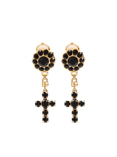 Strass Embellished Earrings - Dolce & Gabbana - Modalova