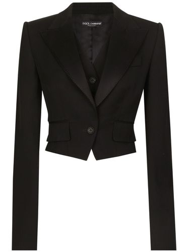 Wool Cropped Jacket - Dolce & Gabbana - Modalova