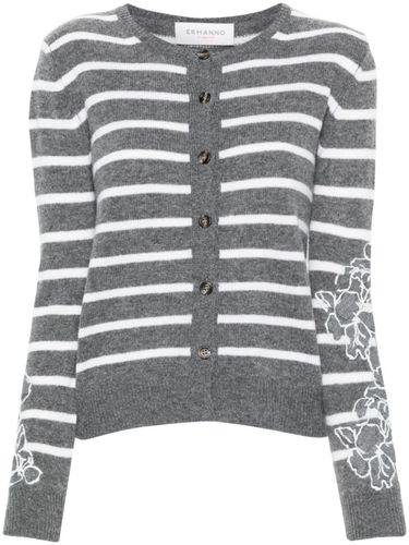 ERMANNO - Wool Striped Cardigan - Ermanno - Modalova