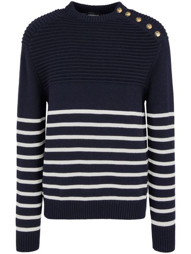 Wool Blend Striped Sweater - Emporio Armani - Modalova