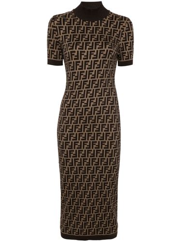 FENDI - Ff Cotton Long Dress - Fendi - Modalova