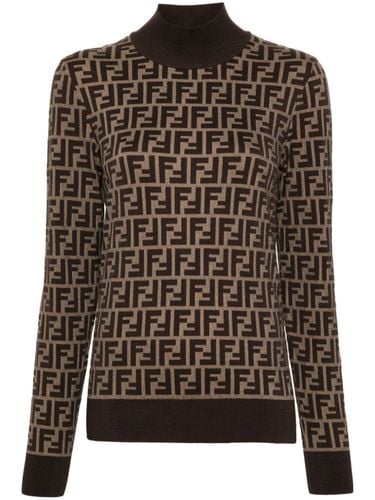 FENDI - Ff Cotton High-neck Sweater - Fendi - Modalova