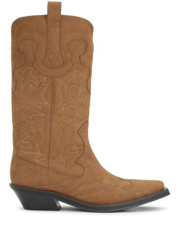 GANNI - Western Embroidered Boots - Ganni - Modalova