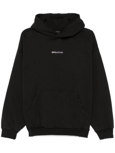 BALENCIAGA - Logo Cotton Hoodie - Balenciaga - Modalova