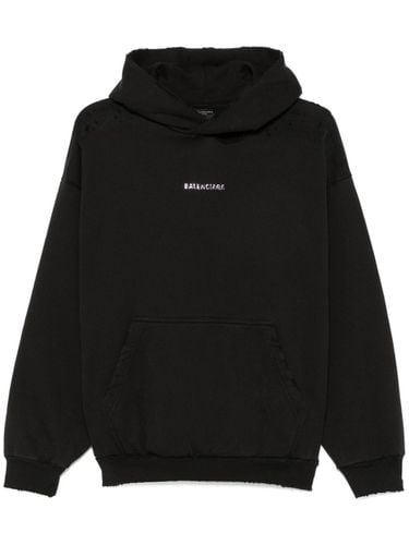 BALENCIAGA - Logo Cotton Hoodie - Balenciaga - Modalova