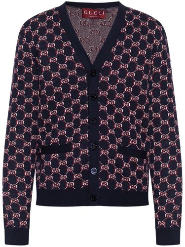 GUCCI - Gg Shadow Wool Cardigan - Gucci - Modalova