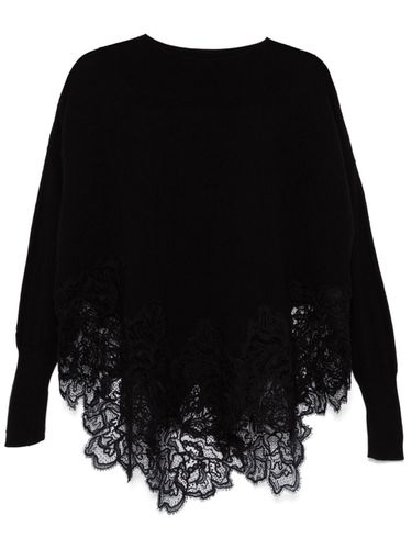 Embroidered Wool Boat Neck Sweater - Ermanno Scervino - Modalova