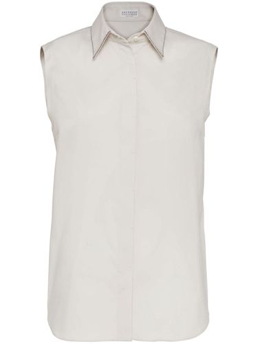 Cotton Sleeveless Shirt - Brunello Cucinelli - Modalova