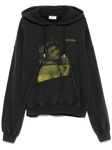 Blurred Bacchus Cotton Hoodie - Off-White - Modalova