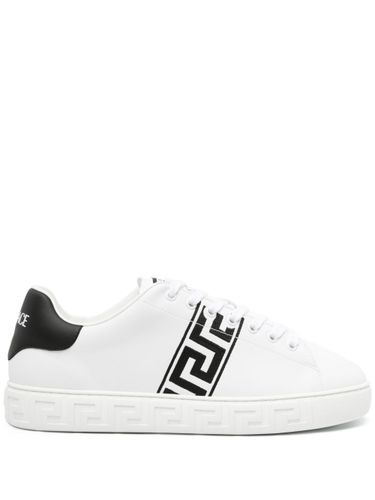 VERSACE - Greca Leather Sneakers - Versace - Modalova