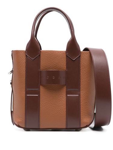 Script Small Leather Tote Bag - Hogan - Modalova