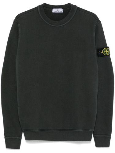 Logo Cotton Crewneck Sweatshirt - Stone Island - Modalova