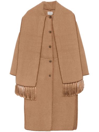 TOTEME - Attached Scarf Wool Coat - Toteme - Modalova