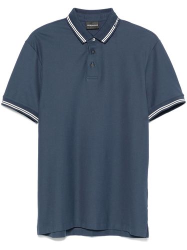 Logo Cotton Polo Shirt - Emporio Armani - Modalova