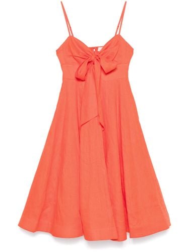 ZIMMERMANN - Crush Linen Midi Dress - Zimmermann - Modalova