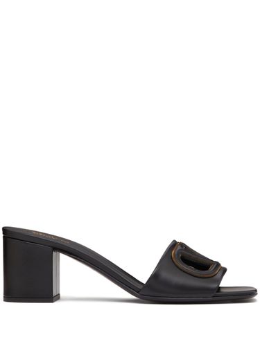 Vlogo Cut-out Leather Mules - Valentino Garavani - Modalova