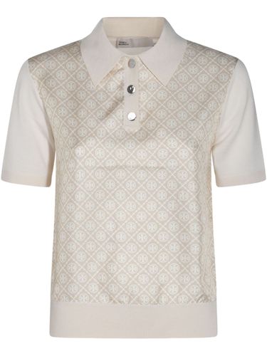 Printed Silk Polo Shirt - Tory Burch - Modalova