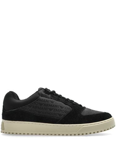 Suede Leather Sneakers - Emporio Armani - Modalova