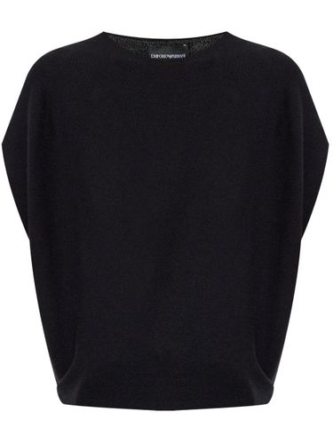 Cotton Blend Knitted Top - Emporio Armani - Modalova