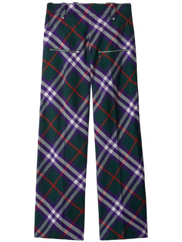Trousers With Check Pattern - Burberry - Modalova
