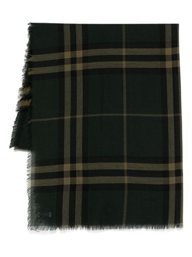 BURBERRY - Check Wool Scarf - Burberry - Modalova