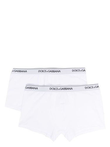 Set Of 2 Boxers With Logo Band - Dolce & Gabbana - Modalova