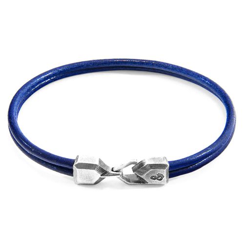 Azure Cromer Silver and Round Leather Bracelet - ANCHOR & CREW - Modalova