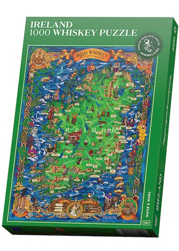 Water & Wines Ireland Whiskey Map Jigsaw Puzzle 1000 Pieces - Water&Wines - Modalova