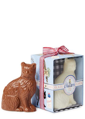 The Chocolate Gift Company The Cat That Got The Cream Chocolate Figures 70g, for cat Lovers and Chocolate Enthusiasts, one Milk and one White - The Chocolate Gift CO. - Modalova