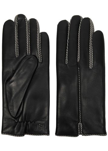 Herringbone-trimmed Leather Gloves - Handsome Stockholm - Modalova