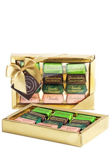 Gianduiotto Golden Gift Box 100g, Italian Chocolates, Creaminess of Milk Chocolate With the Nuttiness of Finely Ground Piedmont Hazelnuts - Venchi - Modalova